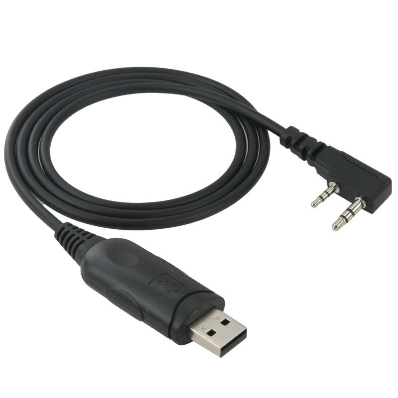 USB Program Cable Data Cable For Walkie Talkies, 3.5mm + 2.5mm Plug + USB 2.0