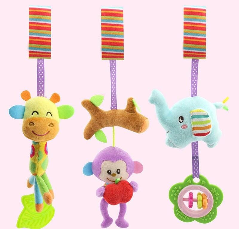 lovely Stroller Lathe Car Seat Cot Hanging toys baby play Travel baby infant baby Toys educational rattles mobile
