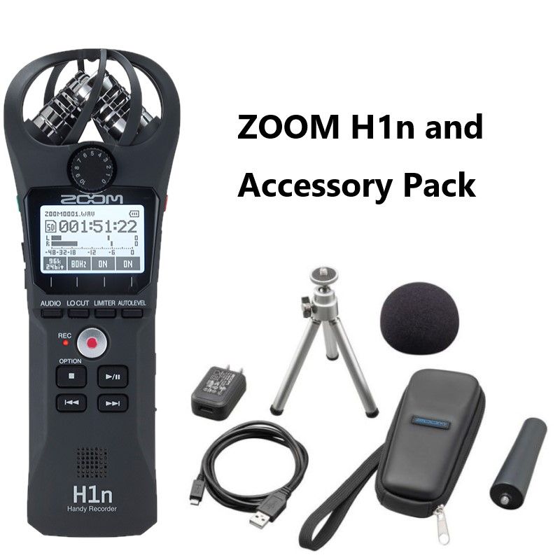 Professional Portable ZOOM H1N Handy Recorder Ultra-Portable Digital Camera Audio Recorder Stereo Microphone Interview SLR KSIWN