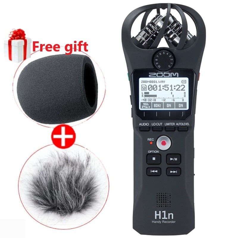 Professional Portable ZOOM H1N Handy Recorder Ultra-Portable Digital Camera Audio Recorder Stereo Microphone Interview SLR KSIWN