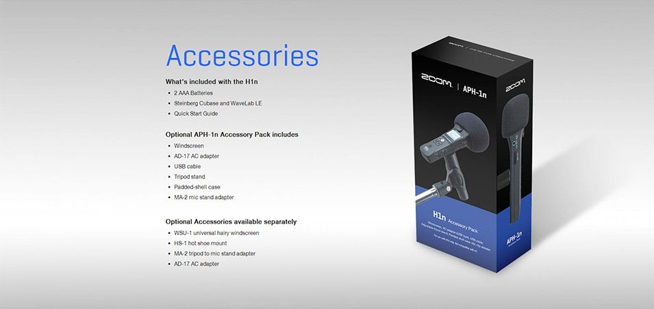 Professional Portable ZOOM H1N Handy Recorder Ultra-Portable Digital Camera Audio Recorder Stereo Microphone Interview SLR KSIWN