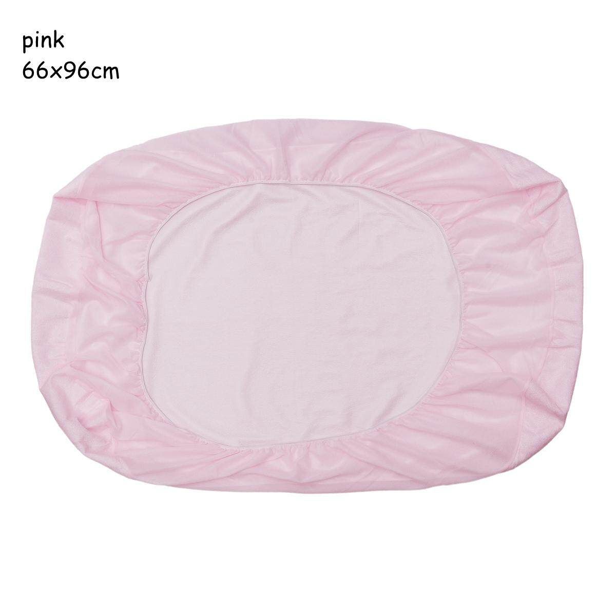 Baby Bed Mattress Cover Crib Fitted Sheet Polyester Waterproof Protector Hotpink