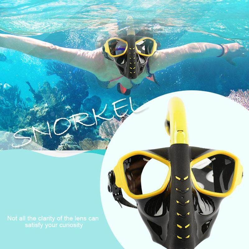 Swimming Face Diving Snorkeling Full Surface Scuba P30 Yellow {average Code}