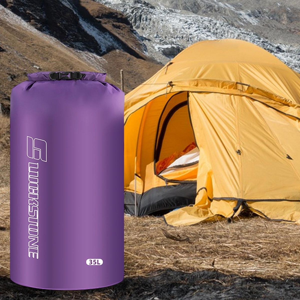 Boating Waterproof Bag Fitness Swimming Kayaking Phone Dry Sack Purple