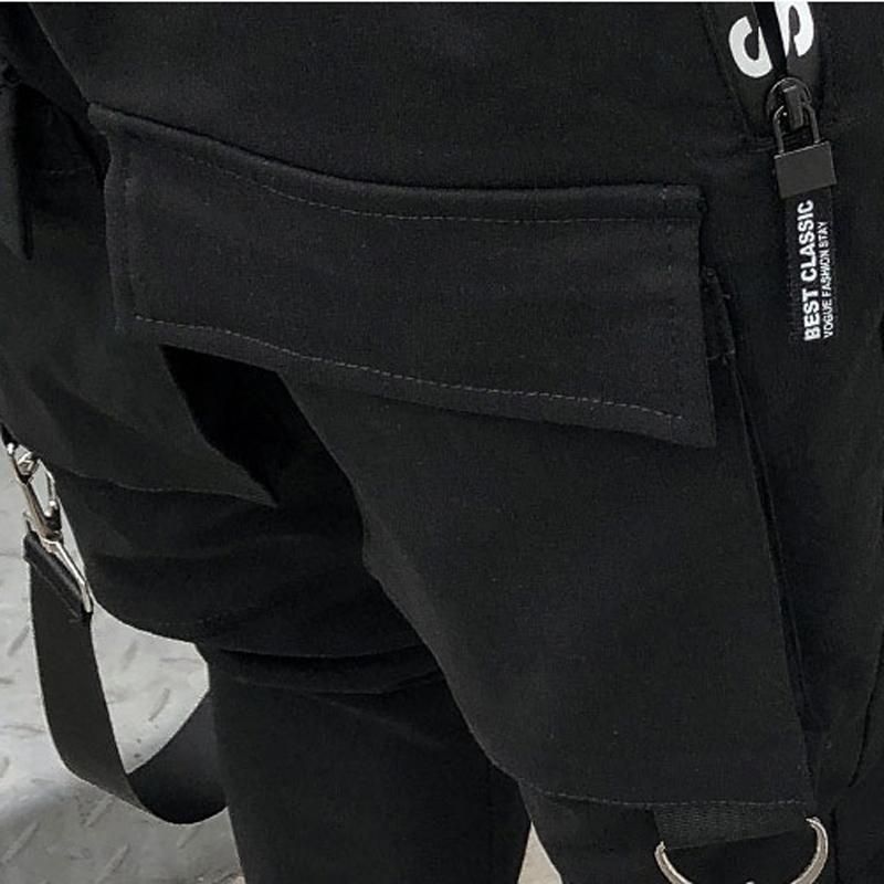 Track Side Pants Men Reflective Label Label Harem Pencil Pants Clothing For Man Street Hip Hop Tracksuit Pants
