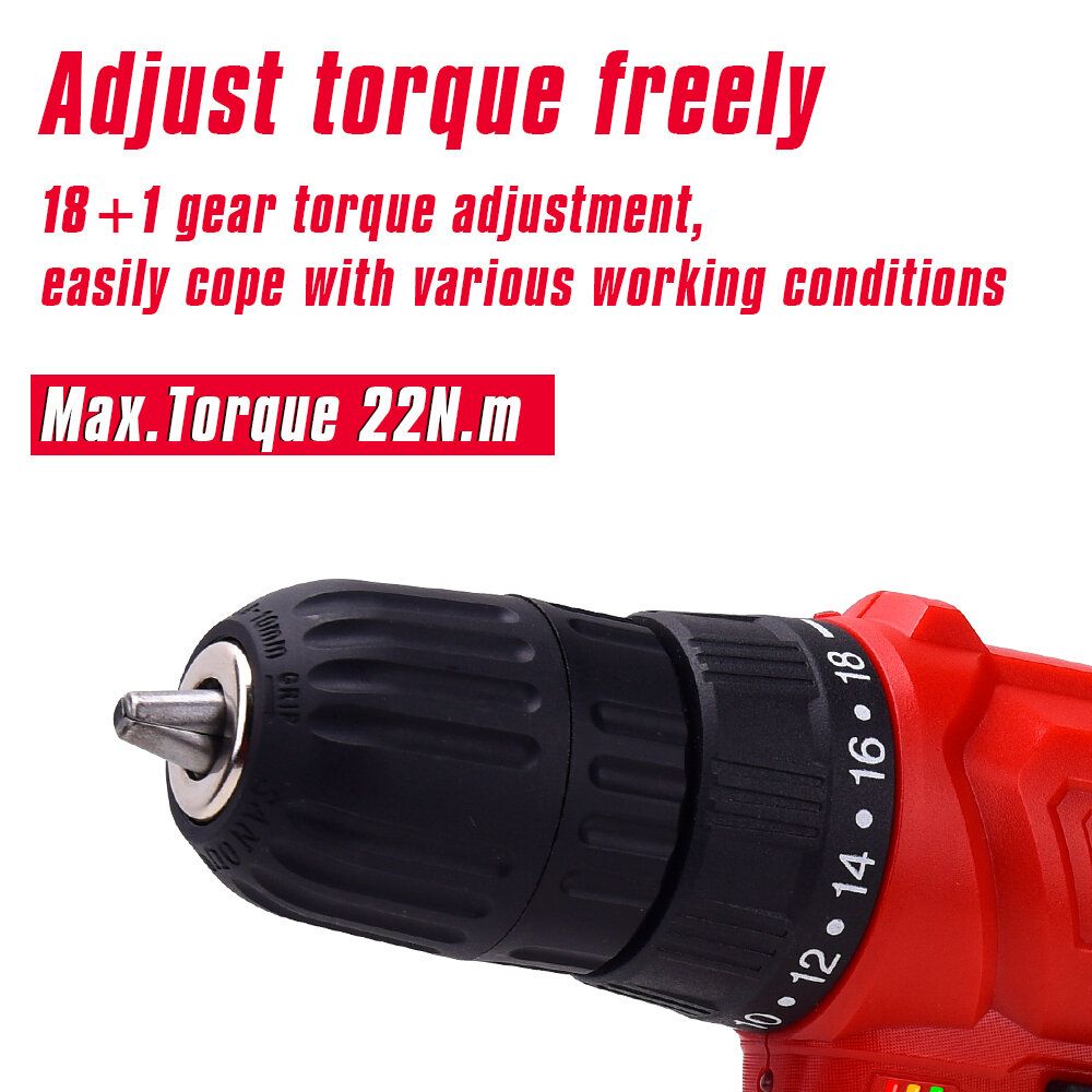 MPT 12V Rechargable Li-ion Cordless Drill Power Dirll 18+1