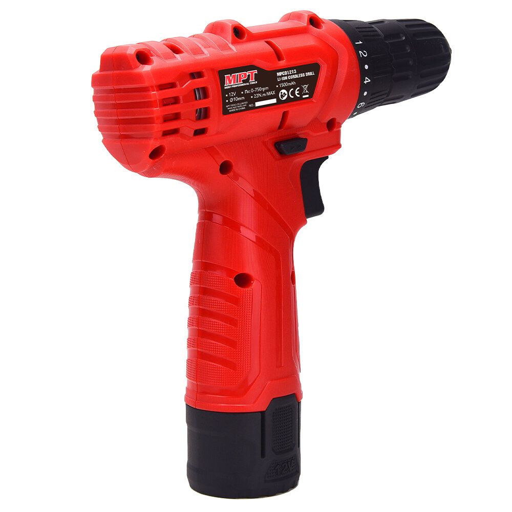 MPT 12V Rechargable Li-ion Cordless Drill Power Dirll 18+1