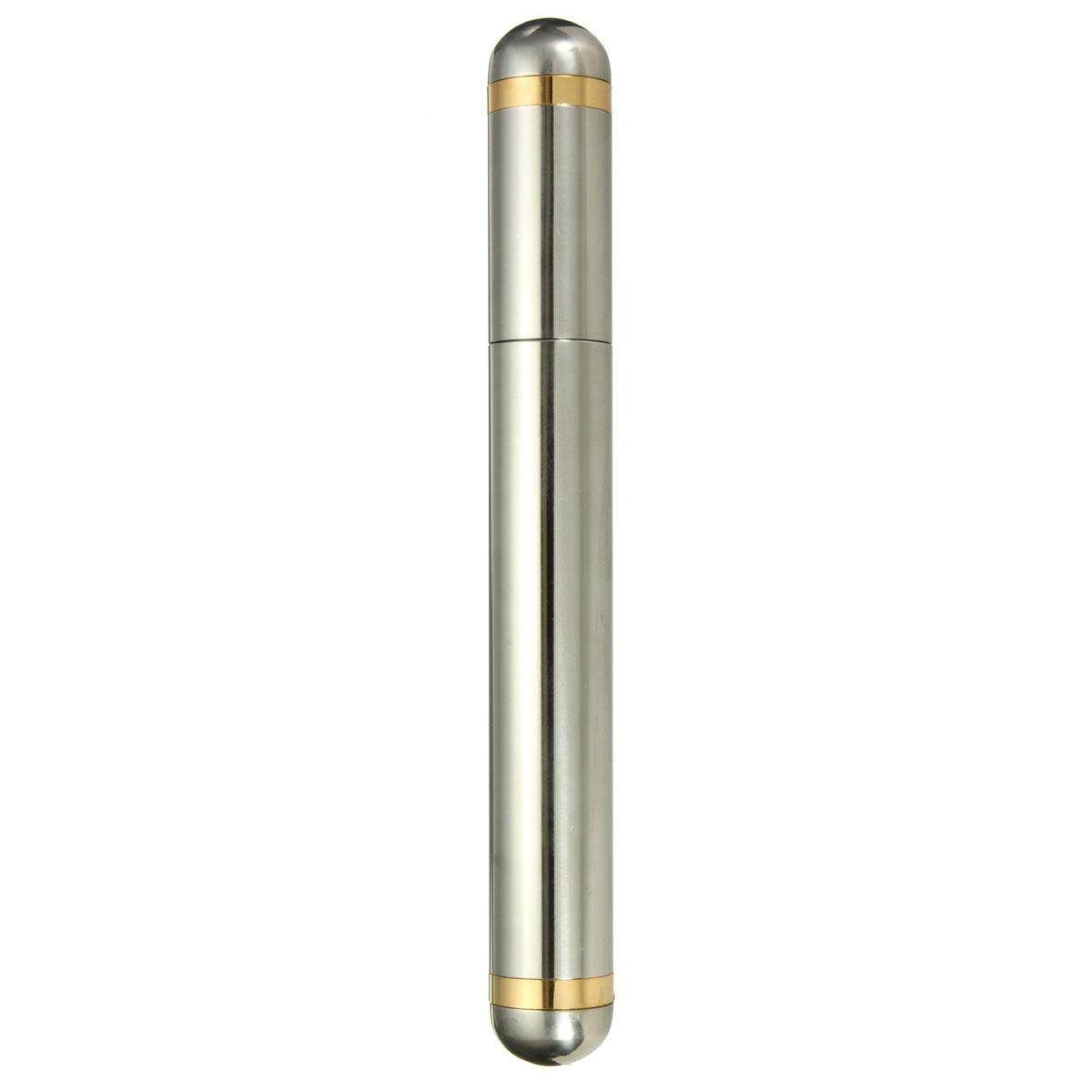 Stainless Steel Cigar Tube Travel Case Collector Holder Container L/210x24mm