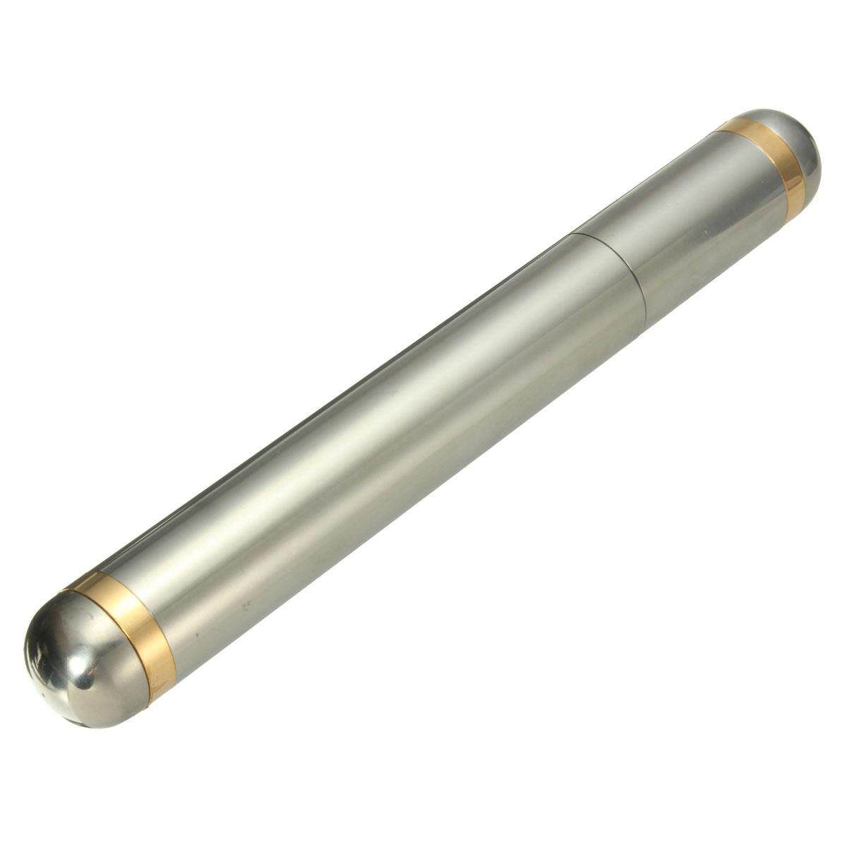 Stainless Steel Cigar Tube Travel Case Collector Holder Container L/210x24mm