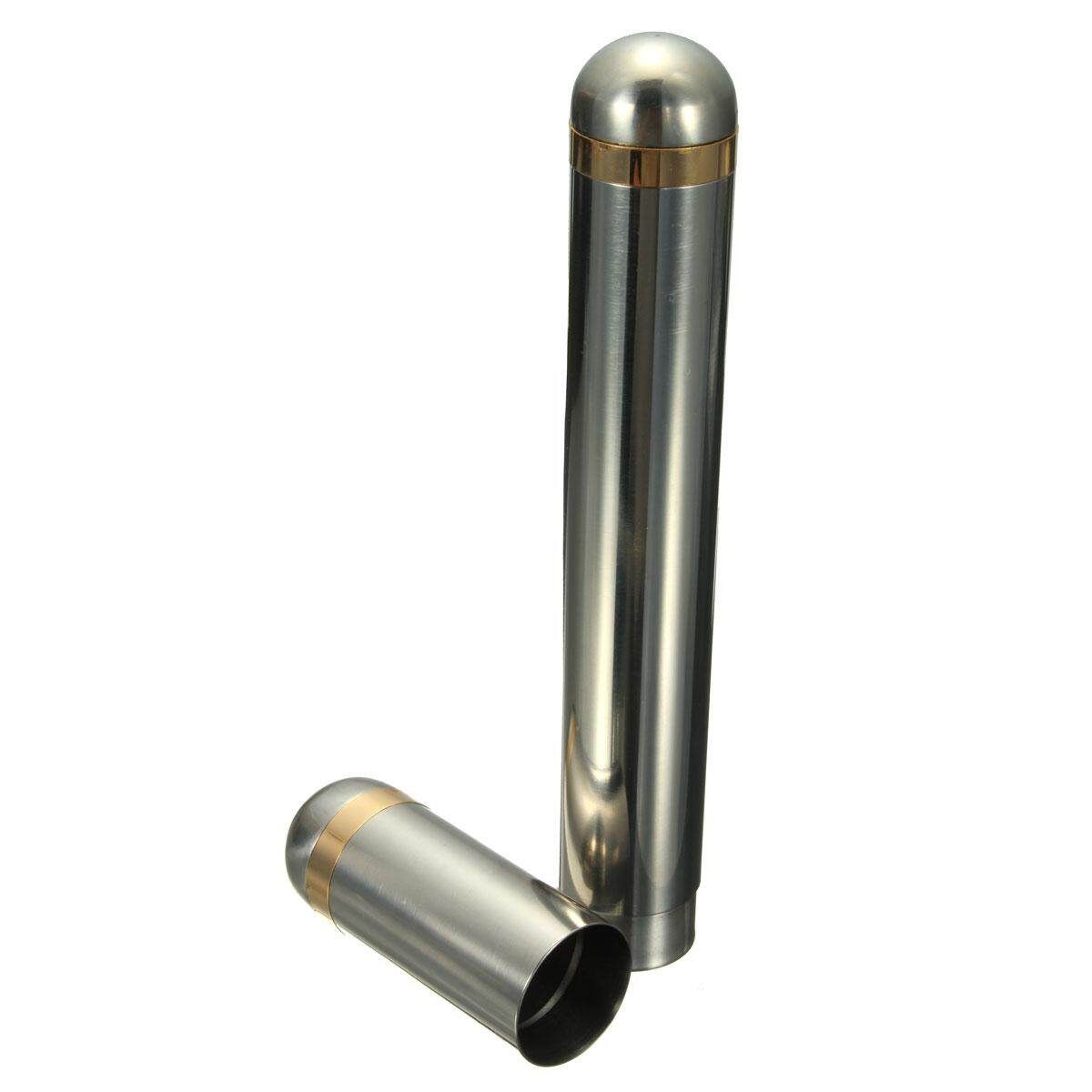 Stainless Steel Cigar Tube Travel Case Collector Holder Container L/210x24mm