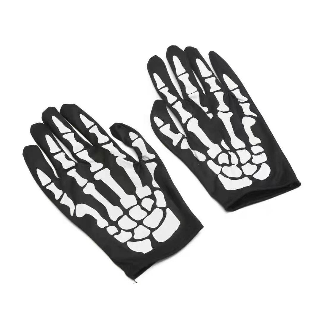 Halloween Mask Horror Ll Jaw Mask Skeleton Ghost Glove Set Performance Party Dress New Head