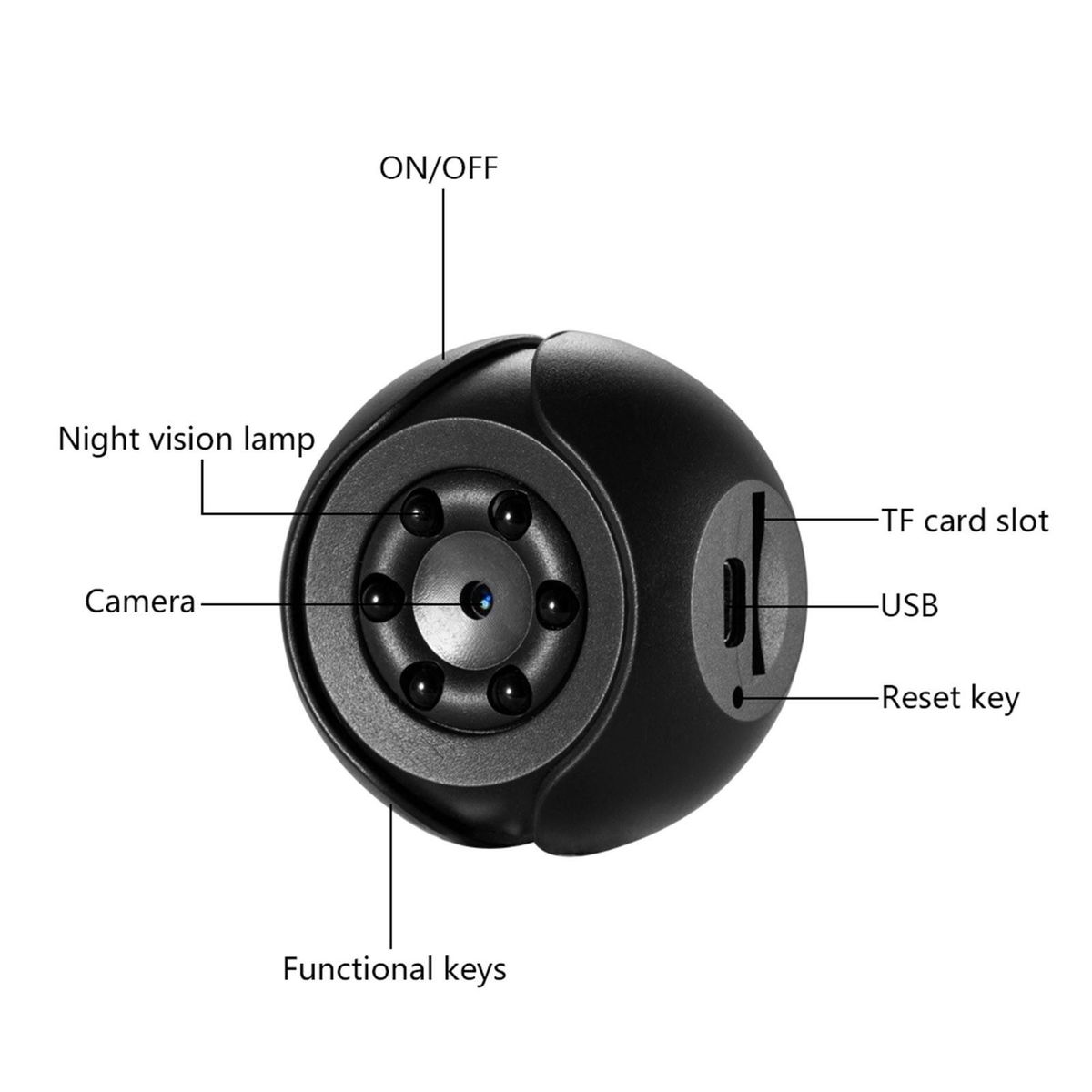 Mini Camera Portable Surveillance Camera Home Security 1080P Camera HD Home Sport Cam Video Camcorder DVR with Night Vision for Indoor and Outdoor