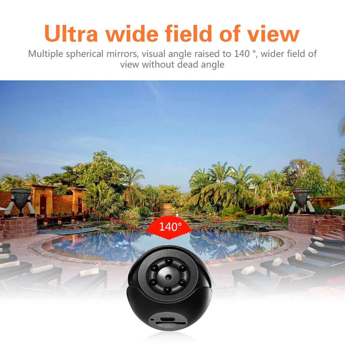 Mini Camera Portable Surveillance Camera Home Security 1080P Camera HD Home Sport Cam Video Camcorder DVR with Night Vision for Indoor and Outdoor