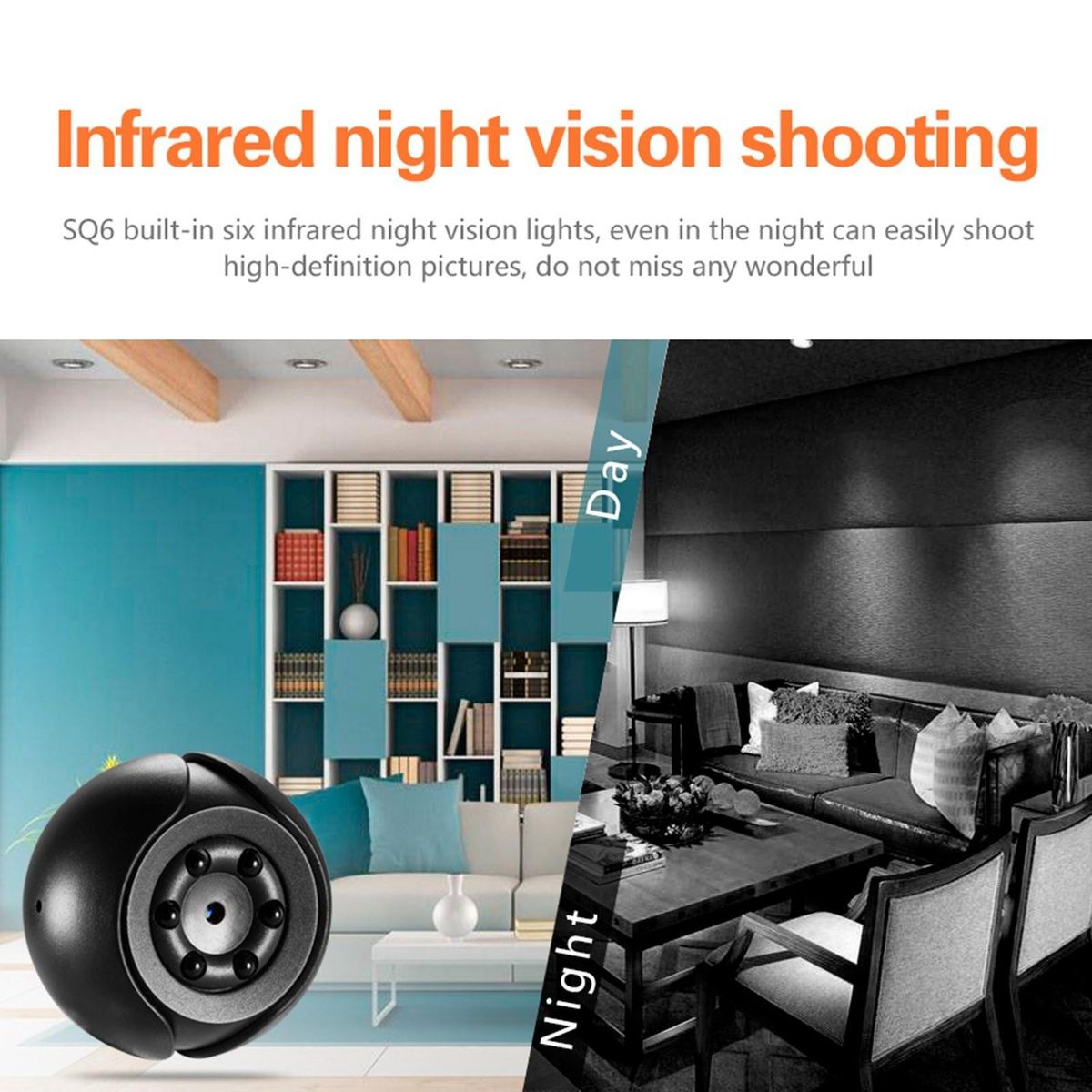 Mini Camera Portable Surveillance Camera Home Security 1080P Camera HD Home Sport Cam Video Camcorder DVR with Night Vision for Indoor and Outdoor