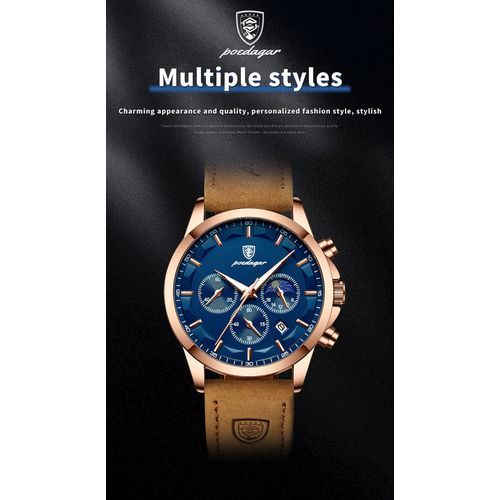 Men's Luxury Sport Waterproof Business Leather Quartz Watch