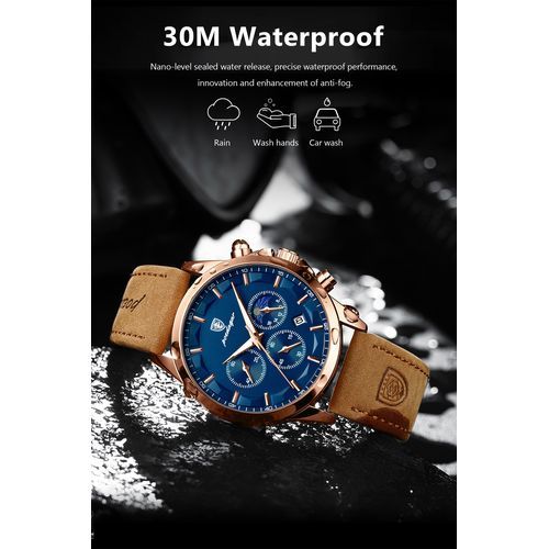 Men's Luxury Sport Waterproof Business Leather Quartz Watch