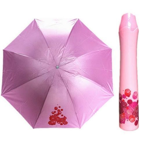 Rose-Bottle Shaped Foldable Umbrella