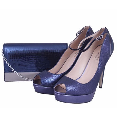 By Menbur Blue Shoe And Bag