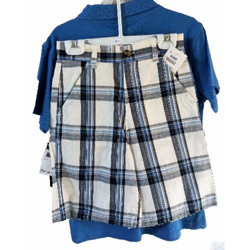 Fubuthe Collection 2 Piece Set Boys Polo T-shirt With Plait Woven Short