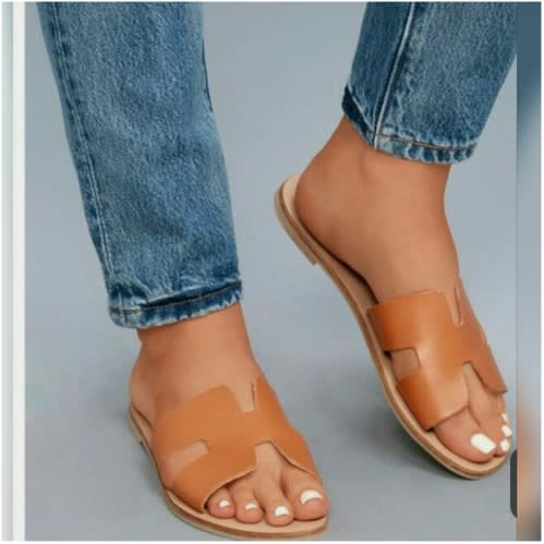 Women's H Slippers - Brown