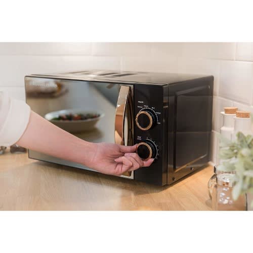 Rhm1727rg 17L Compact Solo Microwave - Black & Rosegold