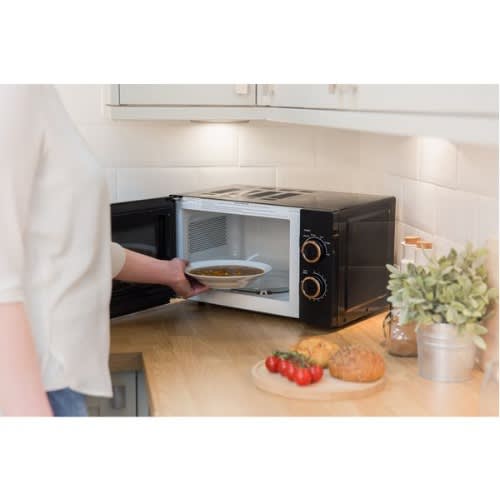 Rhm1727rg 17L Compact Solo Microwave - Black & Rosegold