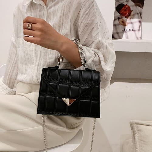 Ladies Leather Handbag - Black