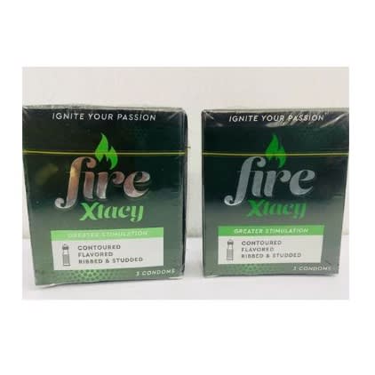 Fire Xtacy Male Condoms - 2 Packs - 3 Pieces Each