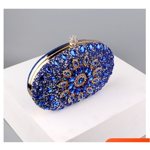 Ladies Crystal Clutch Purse