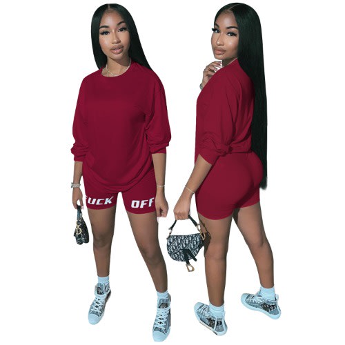 Co- Active Top And Short Wear- Wine