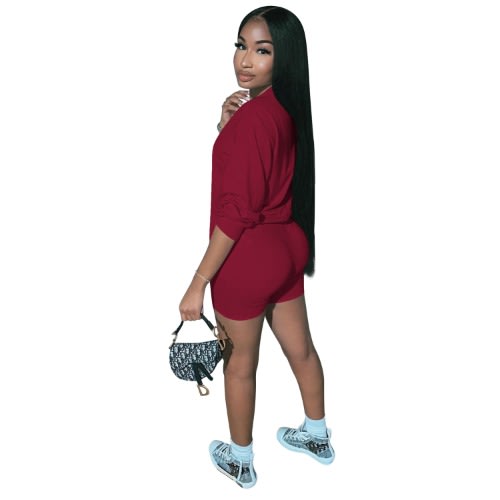 Co- Active Top And Short Wear- Wine
