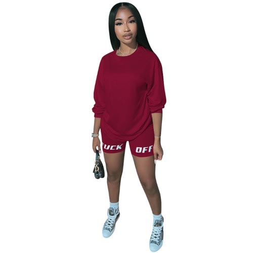 Co- Active Top And Short Wear- Wine