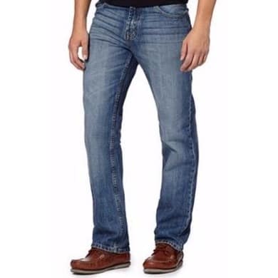Men's Straight Cut Jeans - Blue