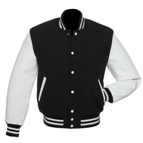 Baseball Cap & Varsity Jacket - Black & White