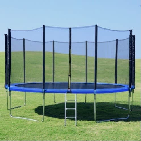 15ft Trampoline With Ladder + Safety Up & Down Zipper