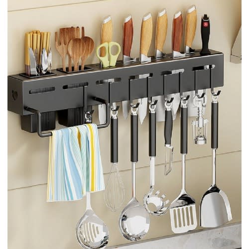 Wall Mounted Knife Cutlery Holder Rack - 60cm
