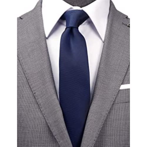 Men's Long Ties  - Set Of 2 - Wine & Navy Blue