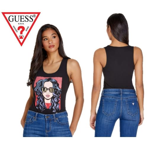 Sunnie Pop Art Tank Top – Black