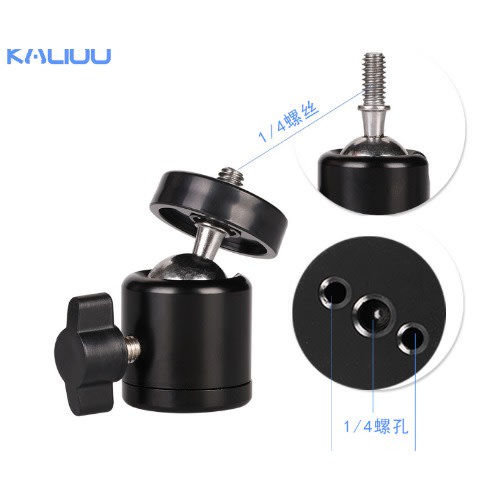 Universal Gimbal Ball Head 360 Degree Rotation 1/4 Screw For SLR Camera & Tripod