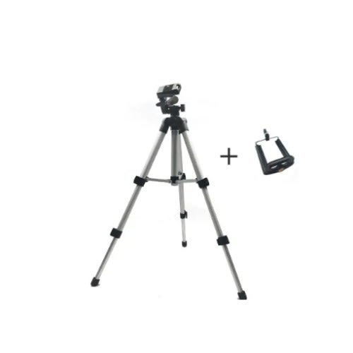 Mobile Phone & Camera Tripod Stand With Phone Holder