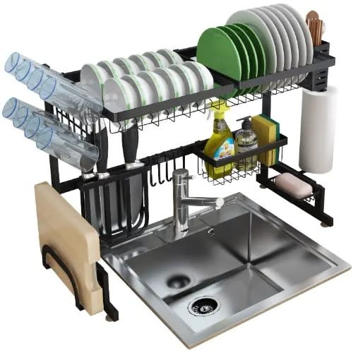 Kitchen Dish Rack Over Sink - 2 Tier