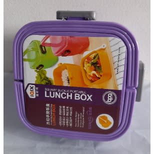 Square Plastic Buckle Lunch Box