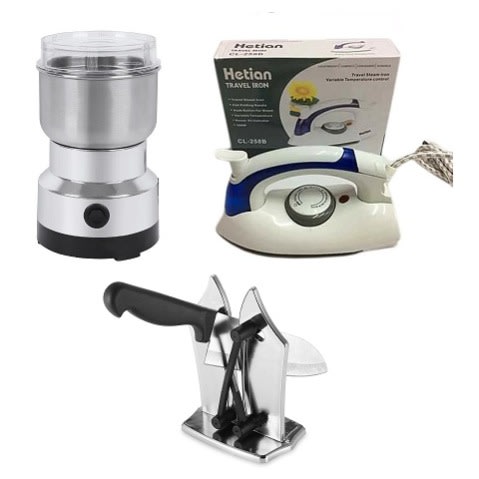 Home Mini Bundle - Nima Grinder + Travel Iron & Knife Sharpener