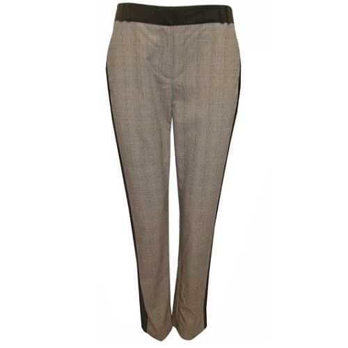 Contrast Panel Checked Trouser Suit