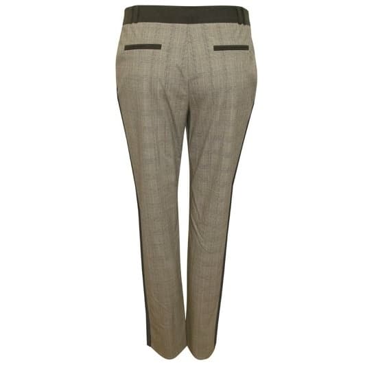 Contrast Panel Checked Trouser Suit