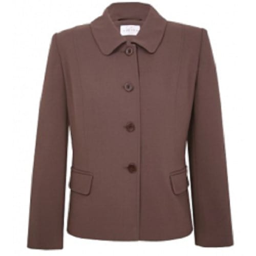 Texture Crepe Fit & Flare Skirt Suit - Black & Brown