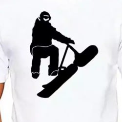 Skate Print T-Shirts- White
