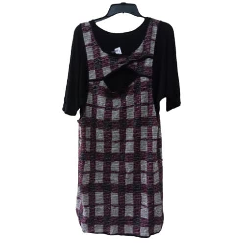 Women's Dress- Multicolor Check Out Design