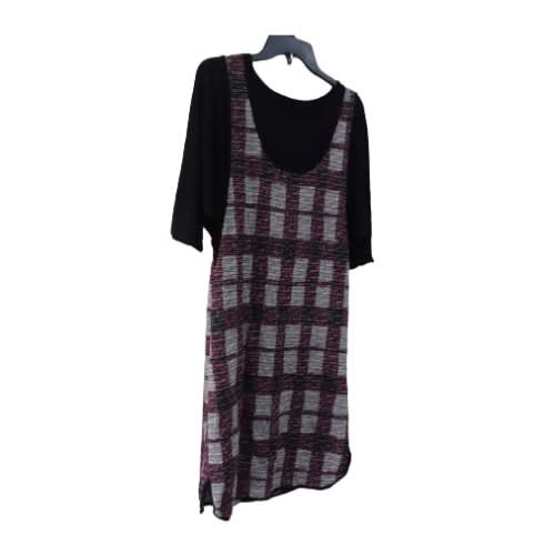 Women's Dress- Multicolor Check Out Design