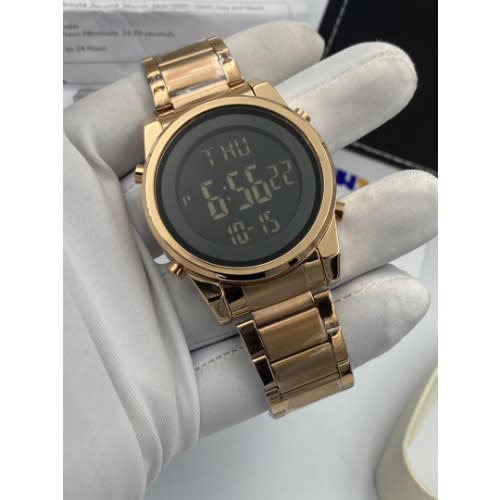 Men's Digital Wristwatch-Rose Gold